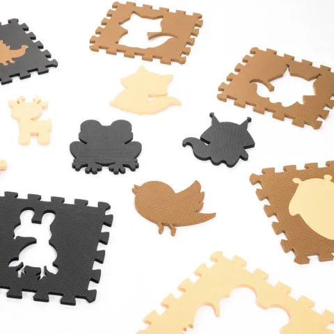 PUZZLE PIANKOWE Zwierzątka mata antypoślizgowa 9 elem.