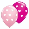 Qualatex11 cali z SERDUSZKAMI kolor: ŻURAWINOWY 1 sztuka balon