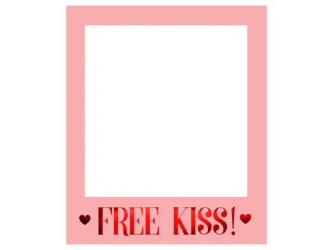 Ramka do zdjęć fotobudka selfie Free Kiss 50x59 cm