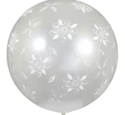 Róże kula perłowy metallic balon 0,75 m