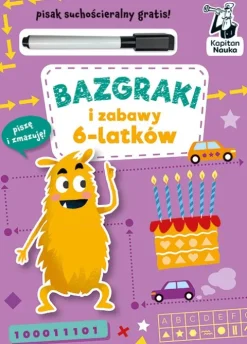 Rozwijające zabawy Bazgraki i zabawy dla 6-latków + pisak suchościeralny