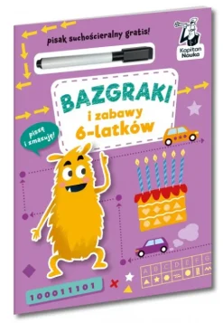 Rozwijające zabawy Bazgraki i zabawy dla 6-latków + pisak suchościeralny