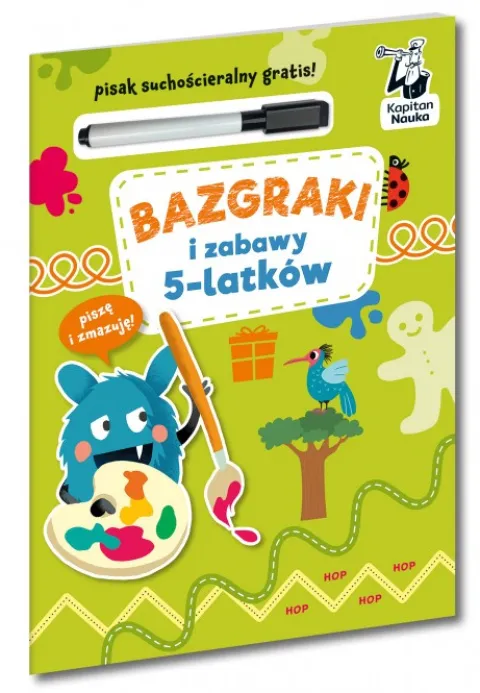 Rozwijające zabawy Bazgraki i zabawy dla 5-latków + pisak suchościeralny
