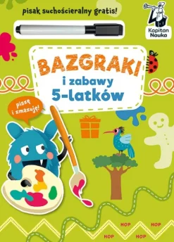 Rozwijające zabawy Bazgraki i zabawy dla 5-latków + pisak suchościeralny