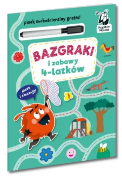 Rozwijające zabawy Bazgraki i zabawy dla 4-latków + pisak suchościeralny