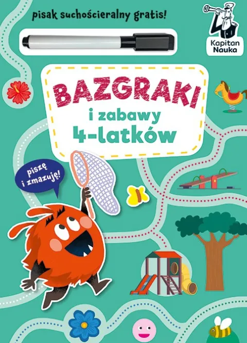 Rozwijające zabawy Bazgraki i zabawy dla 4-latków + pisak suchościeralny