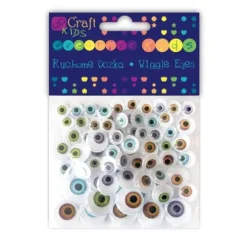 Ruchome oczka 72 szt MIX NATURALNE
