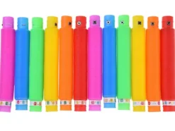Rurki Sensoryczne ŚWIECĄCE LED zabawka edukacyjna gąsienica 12 szt.