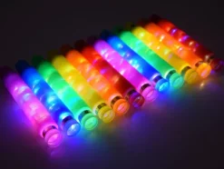 Rurki Sensoryczne ŚWIECĄCE LED zabawka edukacyjna gąsienica 12 szt.