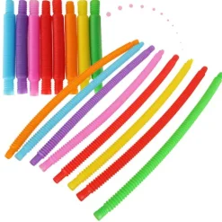 Rurki Sensoryczne zabawka edukacyjna gąsienica 8 szt.