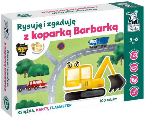 RYSUJĘ I ZGADUJĘ Z KOPARKĄ BARBARKĄ KSIĄŻKA KARTY KAPITAN NAUKA