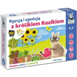RYSUJĘ I ZGADUJĘ Z KRÓLIKIEM KAZIKIEM KSIĄŻKA KARTY KAPITAN NAUKA