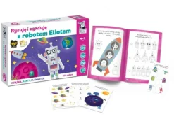 RYSUJĘ I ZGADUJĘ Z ROBOTEM ELIOTEM KSIĄŻKA KARTY KAPITAN NAUKA