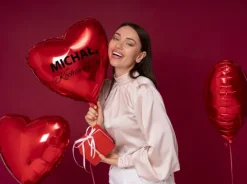 SERCE balon foliowy PERSONALIZOWANY Walentynki czerwony 18 cali