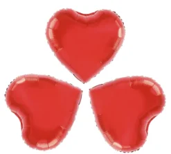 Serce czerwone lub srebrne balon foliowy 9