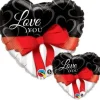 Serce I Love You kokarda balon foliowy 18''