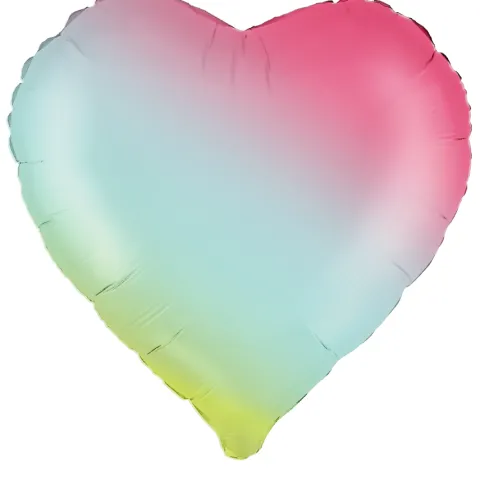 Serce kolorowe gradient balon foliowy 18''