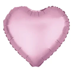 Serce satynowe balon foliowy Anagram 18'' różowe