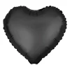 Serce satynowe balon foliowy 18'' czarne