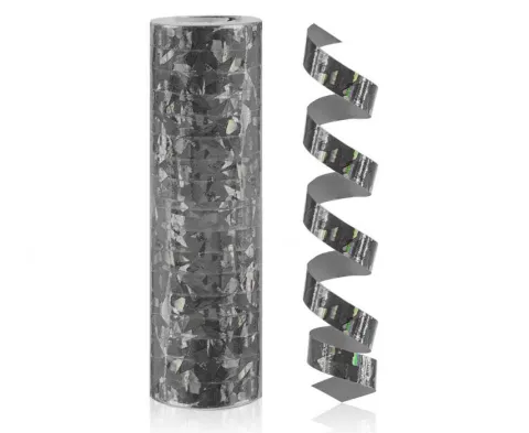 Serpentyna holograficzna CZARNA 4m