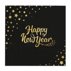 Serwetki Happy New Year Sylwester 33x33 cm 10 szt.