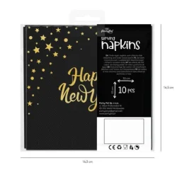 Serwetki Happy New Year Sylwester 33x33 cm 10 szt.