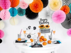 Serwetki papierowe Happy Birthday Czarne 33 x 33 cm 20 szt.