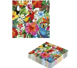 Serwetki HAWAII wzory hawajskie kwiaty 33 x 33 cm 12 szt.