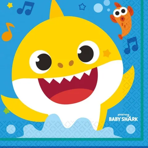 Serwetki papierowe Baby Shark rekin 33 cm 16 szt.