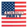 Serwetki papierowe flaga USA, American Party 33x33 cm