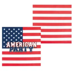 Serwetki papierowe flaga USA, American Party 33x33 cm