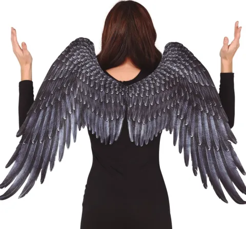 Skrzydła anioła demona CZARNE realistyczne 74 cm