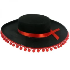 Sombrero z pomponikami kapelusz