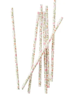 Słomki do picia papierowe kwiaty Floral 25 szt.