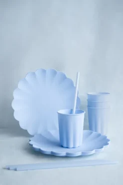Słomki do picia plastikowe wielokrotnego użytku 12 szt. błękitny