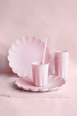 Słomki do picia plastikowe wielokrotnego użytku 12 szt. różowy