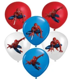 Spiderman balony gumowe z nadrukiem 6 szt. mix