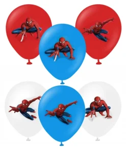 Spiderman balony gumowe z nadrukiem 6 szt. mix