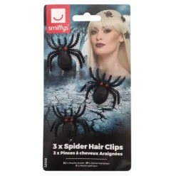 Spinki do włosów PAJĄKI halloween 3 szt.