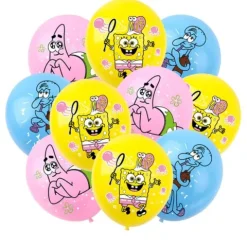 SpongeBob, balony gumowe z nadrukiem 10 szt. mix