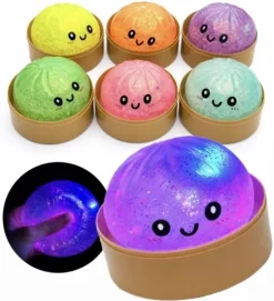 Squishy Dumpling Gliiter Pierożek Gniotek z brokatem świecący 8,5 cm