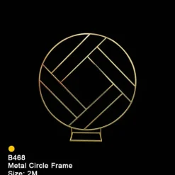 Stelaż dekoracyjny metalowy stojak CIRCLE FRAME złoty