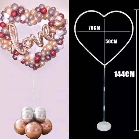 Stojak na balony Stelaż SERCE 78 cm