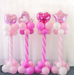 Stojak na balony Transparentny stelaż KOLUMNA 154 cm