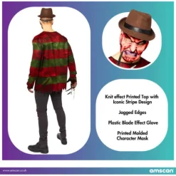 Strój dla dorosłych Freddy Kruger halloween