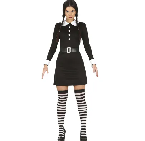 Strój dla dorosłych jak Wednesday Addams sukienka