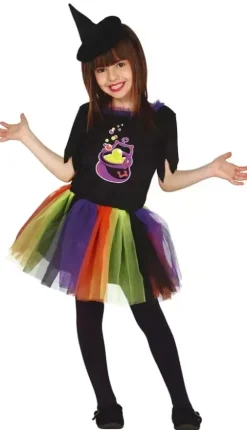 Strój dla dziewczynki WIEDŹMA Czarownica tutu w paski