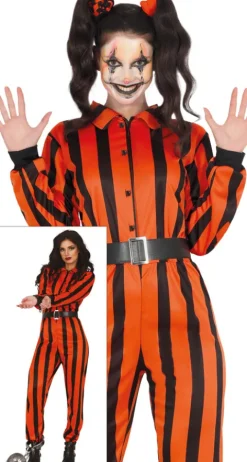 Strój damski Harley Quinn więzień Halloween