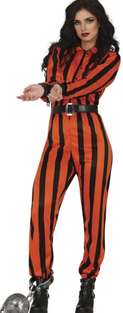 Strój damski Harley Quinn więzień Halloween