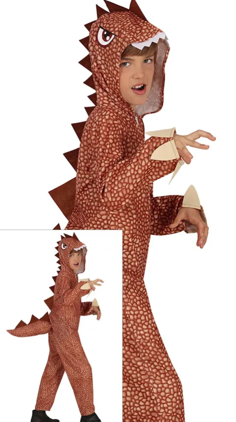 Strój dziecięcy dinozaur brązowy
